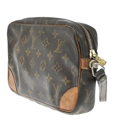 LOUIS VUITTON Marly Dragonne GM Clutch Hand Bag Monogram Brown - Picture 4 of 15